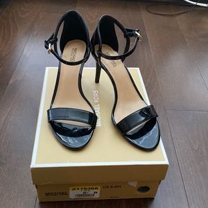 Michael Kors black patent sandals, size 6.5